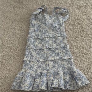 Katie J NYC Casual Dress in Blue with Floral Pattern